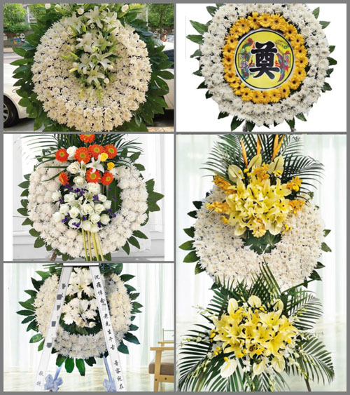湖南永州祁阳县文富市镇香花桥村花圈速递